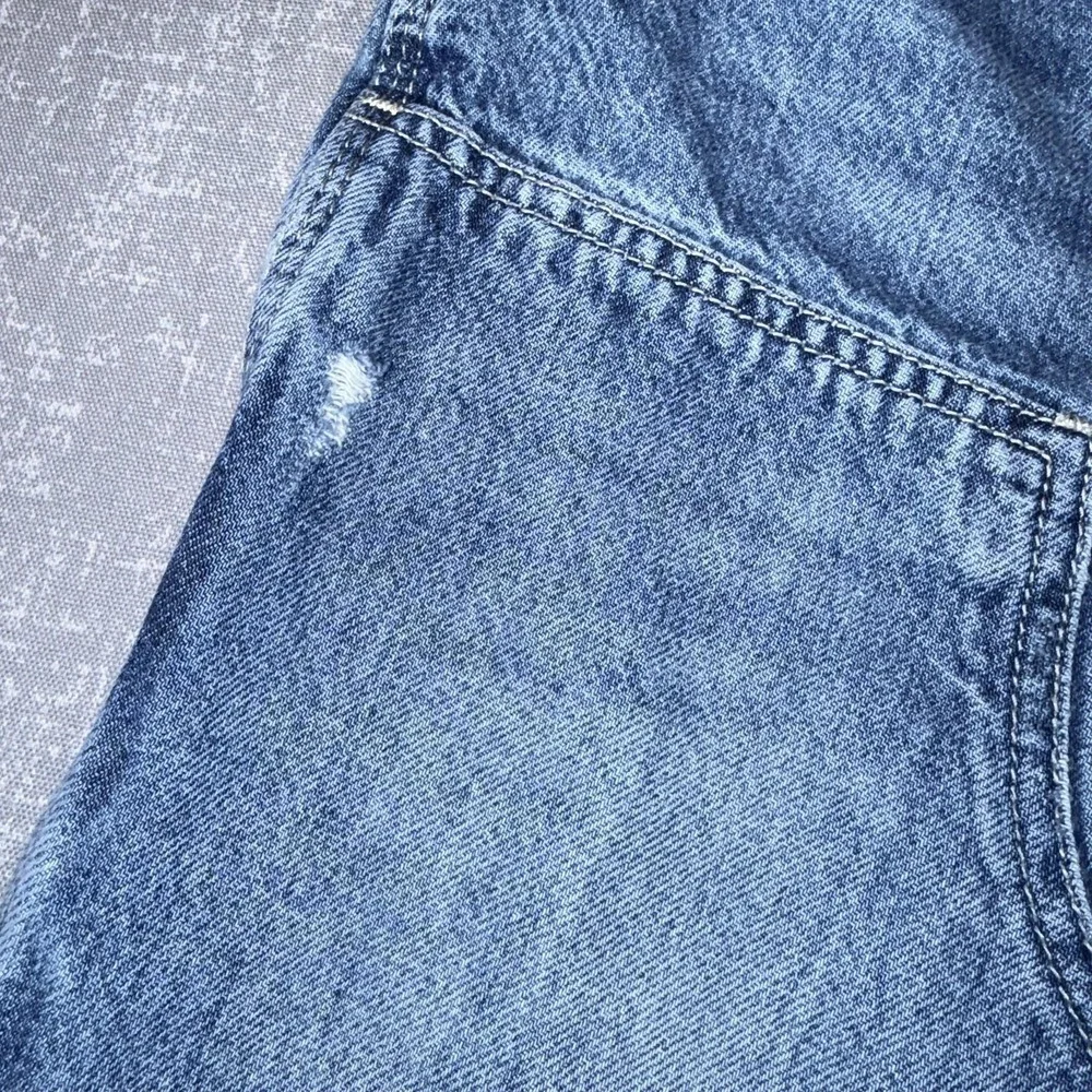 Aeropostale Carpenter Jeans Mens 35x31‎ Blue Denim Straight Leg Cargo Pockets